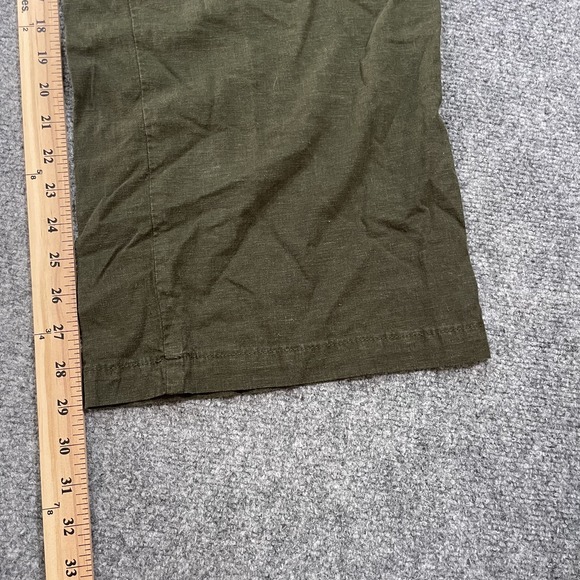 American Eagle Pleated Pants Womens 00 Reg Green Wide Leg Baggy Trousers Street - Picture 7 of 13